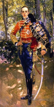  Joaquin Peintre - Retrato Del Rey Don Alfonso XIII avec un uniforme de Husares peintre Joaquin Sorolla